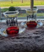 2 traditionel turkse theeglazen, Huis en Inrichting, Keuken | Servies, Ophalen, Glas, Overige stijlen, Glas of Glazen