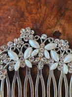 Vintage Haarspeld met Parel en kristallen, Met strass, Overige materialen, Gebruikt, Minder dan 4 cm