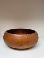 Vintahe teak hout deense schaal dia 25 cm, Schaal, Rond, Ophalen of Verzenden, Zo goed als nieuw