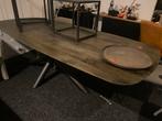 Ovale mango houten eettafel 240cm - Notenhout kleur, Huis en Inrichting, Tafels | Eettafels, Ophalen, 50 tot 100 cm, Ovaal, Overige houtsoorten