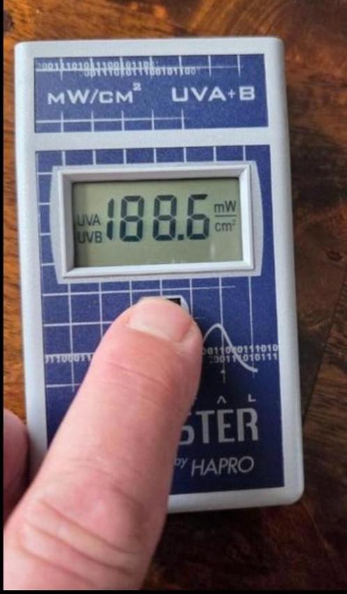 UVB UVA Solarmeter Tester merk HAPRO, Doe-het-zelf en Verbouw, Meetapparatuur, Zo goed als nieuw, Ophalen of Verzenden