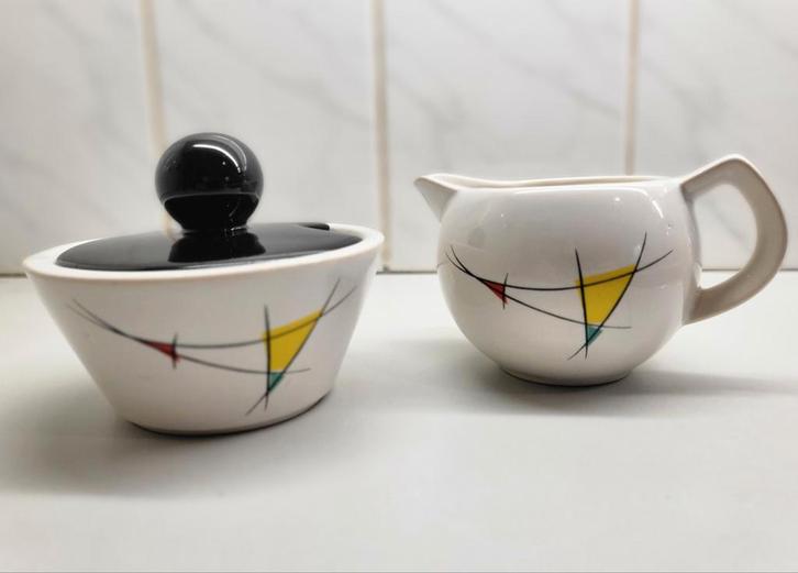 Retro vintage roomstel, Huis en Inrichting, Keuken | Servies, Overige typen, Overige stijlen, Aardewerk, Ophalen of Verzenden