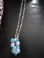 Ketting met blauw kralen, Ophalen of Verzenden, Zo goed als nieuw, Blauw, Overige materialen