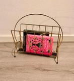 Retro metal magazine rack, lectuurbak vintage frans, Ophalen