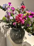 Grote vaas met zijde bloemen, Ophalen, Overige kleuren, Aardewerk of Porselein, Zo goed als nieuw