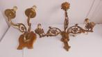 Wandkandelaar antiek koper, wandlampjes, kandelaars, Ophalen of Verzenden, Koper of Brons