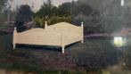 Tweepersoons houten bed, Huis en Inrichting, Slaapkamer | Bedden, 180 cm, Gebruikt, 210 cm, Bruin