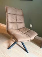 Draaifauteuils bruin/cognac Clayton (Leenbakker), Huis en Inrichting, Fauteuils, Ophalen, Gebruikt, 75 tot 100 cm, 50 tot 75 cm