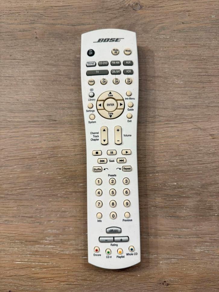 Bose RC38T1-40 Afstandsbediening, Audio, Tv en Foto, Afstandsbedieningen, Gebruikt, Origineel, Mediaspeler, Receiver of Versterker