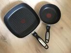 Grillpan en eierpan Tefal, Huis en Inrichting, Keuken | Potten en Pannen, Ophalen, Gebruikt, Koekenpan of Braadpan