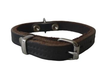 NOBBY Halsband Softleder Bruin Nekomtrek 15,5-18 cm KOOPJE! beschikbaar voor biedingen
