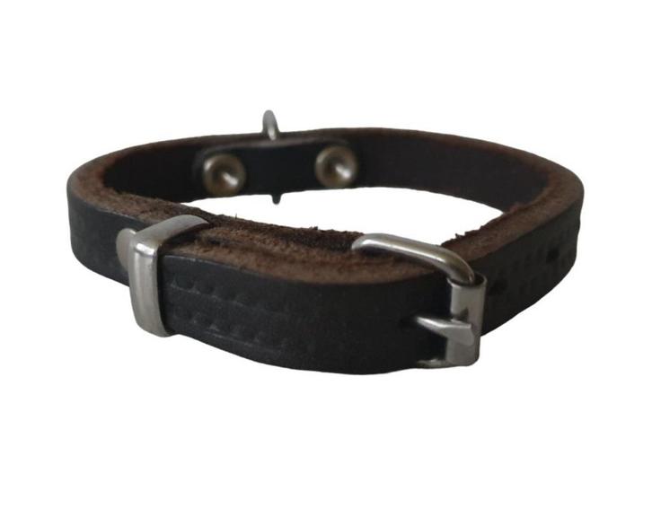NOBBY Halsband Softleder Bruin Nekomtrek 15,5-18 cm KOOPJE!, Dieren en Toebehoren, Hondenhalsbanden en Penningen, Nieuw, Ophalen of Verzenden
