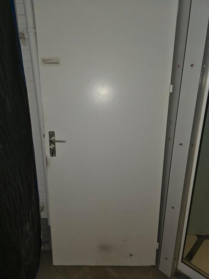 Brandwerende binnendeur, 82.5x211cm, met slot, Doe-het-zelf en Verbouw, Deuren en Horren, Zo goed als nieuw, Binnendeur, 200 tot 215 cm