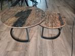 2 Ronde Houten Salontafels - Krimpen a/d IJssel, Huis en Inrichting, Ophalen