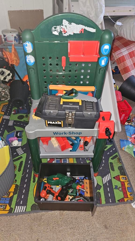 Kinder Gereedschapstafel met Gereedschap, Ophalen, Gebruikt, Jongen of Meisje