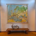 Grote vintage Landkaart Europa Schoolkaart 204x180cm G.Prop, Antiek en Kunst, Ophalen, Aardrijkskunde