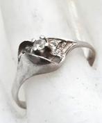 Aparte Deense zilveren design ring met kristal 925S BoG (105, Zo goed als nieuw, 17 tot 18, Dame, Zilver