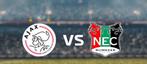 Gezocht: Ajax Nec f side of boven f side 2 kaarten, Tickets en Kaartjes, Twee personen, December