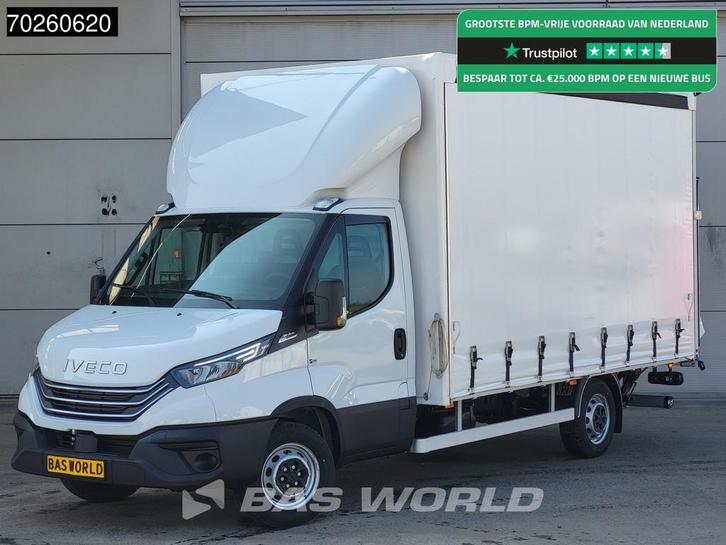Iveco Daily 35S21 3.0L Automaat Schuifzeilen Laadklep 210PK, Auto's, Bestelauto's, Bedrijf, Te koop, Airconditioning, Bluetooth