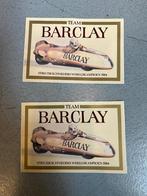 Twee stickers Team Barclay - Streier / Schnieders 1984, Ophalen of Verzenden, Zo goed als nieuw