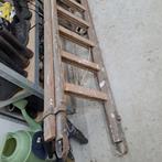 Houten ladder, tweedelig uitschuifbaar, Ophalen, Gebruikt, Ladder, Opvouwbaar of Inschuifbaar