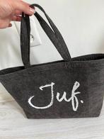 Vilten JUF tas van MEES&CO, Sieraden, Tassen en Uiterlijk, Tassen | Damestassen, Ophalen of Verzenden, Zo goed als nieuw, Grijs