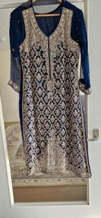 Pakistans ,Indias,Sare,Shalwar kameez, Maat 38/40 (M), Overige typen, Blauw, Nieuw