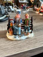 Kerstdorp Bankje met Vrouw en Kind, Ophalen of Verzenden, Zo goed als nieuw