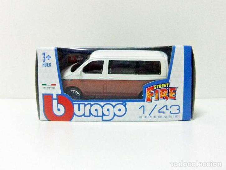Bburago: Street Fire 1:43 : 2020 Volkswagen T6.1 Transporter, Hobby en Vrije tijd, Modelauto's | 1:43, Nieuw, Auto, Overige merken