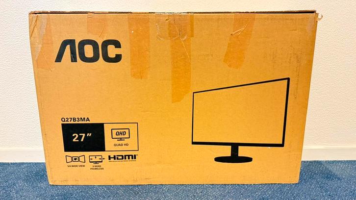 ⭐ AOC Q27B3MA 27” QHD 75Hz VA Monitor ⭐, Computers en Software, Monitoren, Zo goed als nieuw, 61 t/m 100 Hz, DisplayPort, HDMI