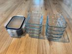 8x IKEA 365+ glazen voorraadpot met deksel, Ophalen, Gebruikt, Wit, Bak of Kom