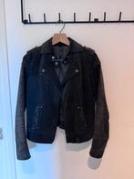 Suede bikerjack maat S, Maat 38/40 (M), Blauw, Ophalen of Verzenden, Zo goed als nieuw