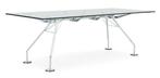 Nomos Tecno werktafel — glas / chroom — 220100 cm, Ophalen, Gebruikt, Bureau