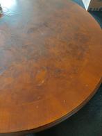 Biedemeier Vintage Ronde Salontafel Hout Bruin, Ophalen