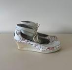 Jan Jansen vintage leren wedge schoenen 40, Pumps, Verzenden, Wit, Jan Jansen