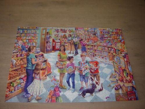 Puzzel Gibsons Gibsons VILLAGE NEWS 1000 st., Hobby en Vrije tijd, Denksport en Puzzels, Zo goed als nieuw, Legpuzzel, 500 t/m 1500 stukjes