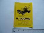 OPGEPLAKTE sticker H LOOMS Almelo kraanwagen oldtimer auto, Verzamelen, Verzenden, Gebruikt, Bedrijf of Vereniging