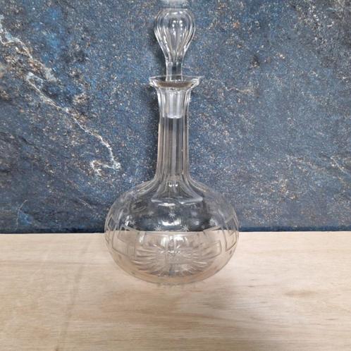 Vintage karaf Meanderslijpsel, Antiek en Kunst, Curiosa en Brocante, Ophalen of Verzenden