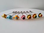 7 decoratieve koffie/theelepels., Ophalen of Verzenden, Zo goed als nieuw, Rvs of Chroom