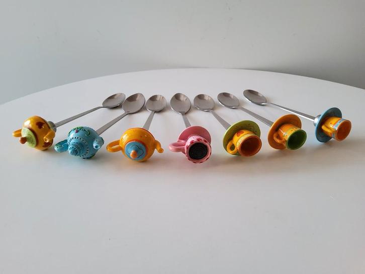 7 decoratieve koffie/theelepels., Huis en Inrichting, Keuken | Bestek, Zo goed als nieuw, Rvs of Chroom, Ophalen of Verzenden