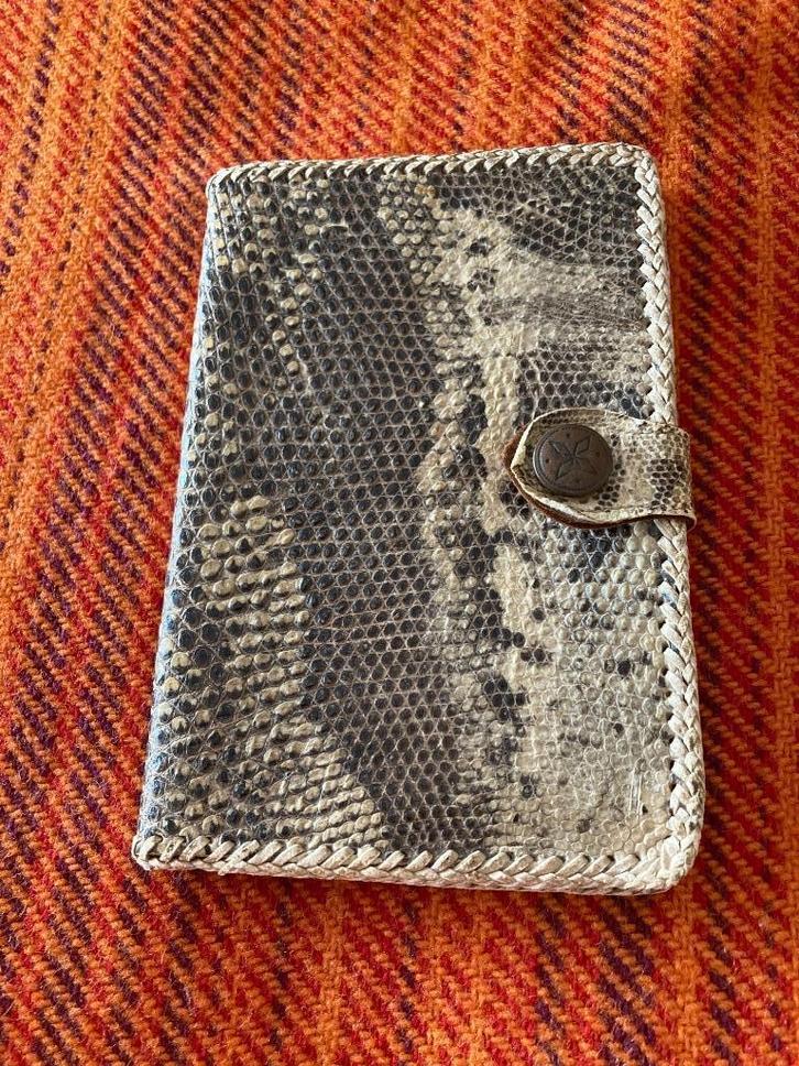 Portefeuille en sigarenkoker van krokodillenleer 1930/1940, Sieraden, Tassen en Uiterlijk, Portemonnees, Zo goed als nieuw, Leer