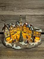 Typische hollands marktplein verlicht originele doos kerstdo, Ophalen of Verzenden, Zo goed als nieuw
