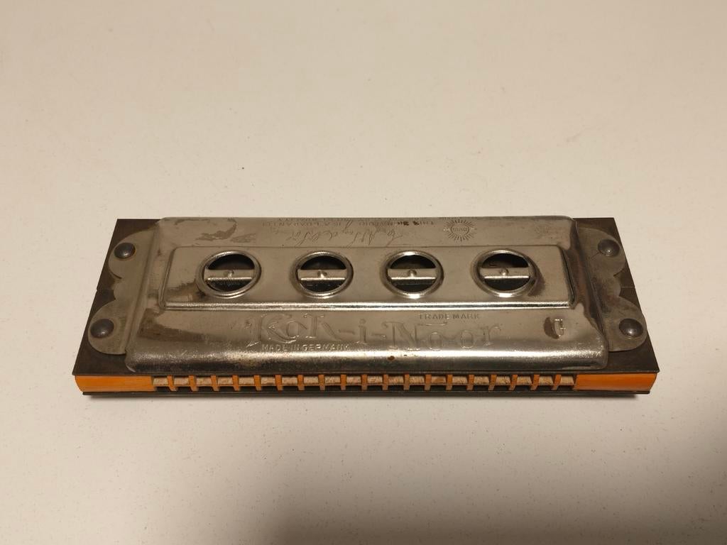 Antieke Koh-I-Noor Mondharmonica C/G, Muziek en Instrumenten, Blaasinstrumenten | Mondharmonica's, Gebruikt, Diatonisch, G-mondharmonica