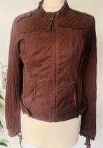 Bruin jasje suedelook maat S, Bruin, Ophalen of Verzenden, Zo goed als nieuw, Jasje