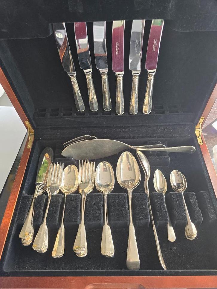 Sheffield, verzilverd engels bestek, jaren 50 vorige eeuw, Antiek en Kunst, Antiek | Bestek, Ophalen of Verzenden