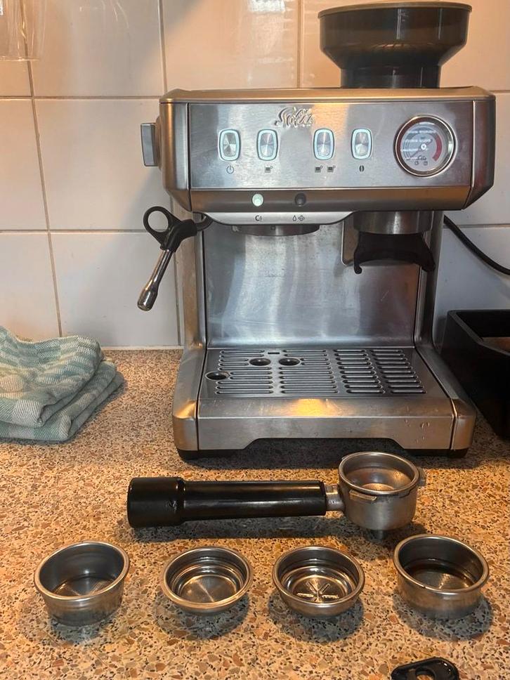 Solis Grind & Infuse Espresso Machine met Koffiemolen, Witgoed en Apparatuur, Koffiezetapparaten, Zo goed als nieuw, Koffiebonen