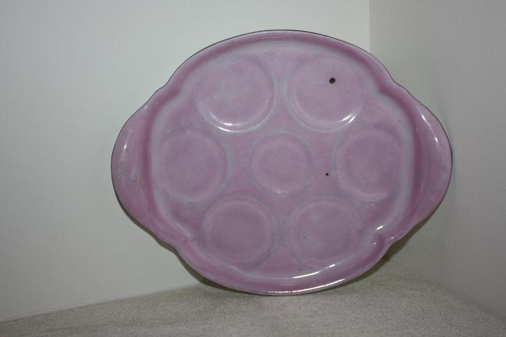 Antiek porseleinen onderbord voor eierdopjes, Antiek en Kunst, Antiek | Servies los, Ophalen of Verzenden