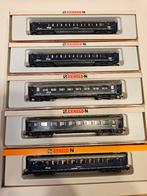N-spoor set 5 rijtuigen Arnold 3680-011,3680-010 en 3680, Arnold, Gelijkstroom, Wagon, Ophalen of Verzenden