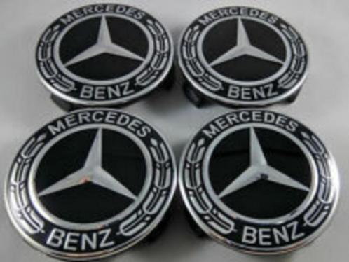 Mercedes NewBlack/AMG Naafdoppen ook andereMercedes€3,-p.st., Auto diversen, Wieldoppen, Nieuw, Verzenden