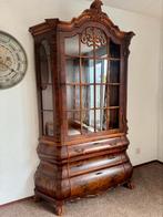 Bombe vitrine / kabinetkast, Huis en Inrichting, Kasten | Vitrinekasten, Ophalen, 100 tot 150 cm, 200 cm of meer, Zo goed als nieuw